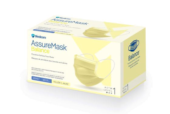 Medicom AssureMask Balance - Niveau 1, 2, 3 - Boîte de 50 *Jaune*